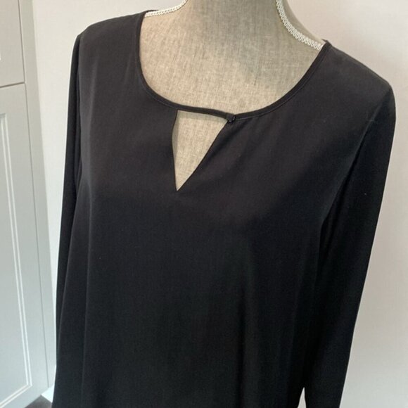 Liz Lange Black Long Sleeve Blouse Size XL - Picture 3 of 13